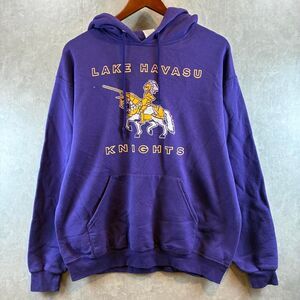 Jerzees Men's Purple and Navy Hoodie